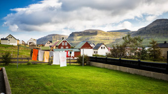 clothes drying on clothesline faroe islands