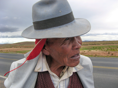 older man in alta plana bolivia