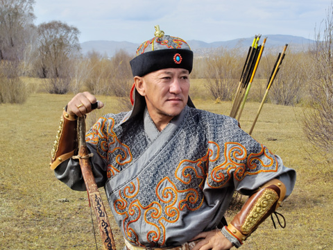 Mongolian archer Ulaanbaatar Mongolia